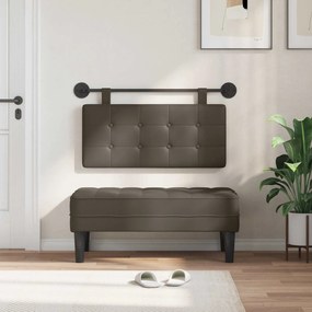 vidaXL Κρεμαστό Κεφαλάρι Γκρι Τεχνητό Δέρμα