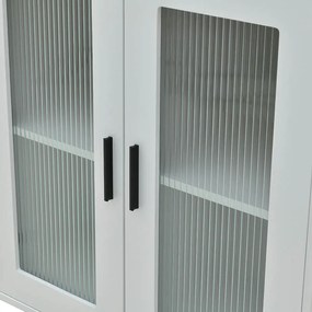 ΒΙΤΡΙΝΑ XARVEY INART ΛΕΥΚΟ-ΦΥΣΙΚΟ ΞΥΛΟ 110X38X160ΕΚ