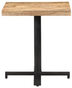 Τραπέζι Bistro Τετράγωνο 70x70x75 εκ. Ακατέργαστο Ξύλο Μάνγκο - Καφέ