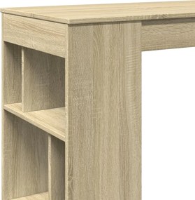 vidaXL Τραπέζι Μπαρ με Ράφια Sonoma Δρυς 102x50x103,5εκ Επεξ. Ξύλο
