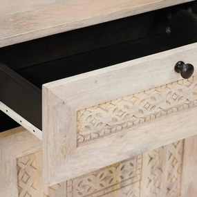 vidaXL Κομοδίνο Λευκό 50 x 33 x 60 εκ Επεξεργασμένο Ξύλο