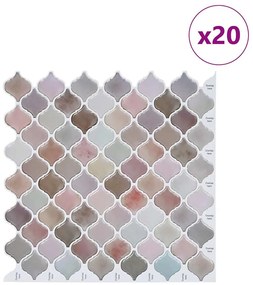 vidaXL Tile Λαμπτήρα 20 pcs Μπεζ 27 x 27 εκ. Πολυουρεθάνη και PET