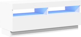 vidaXL Έπιπλο Τηλεόρασης με LED Λευκό 100 x 35 x 40 εκ.