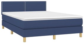 ΚΡΕΒΑΤΙ BOXSPRING ΜΕ ΣΤΡΩΜΑ ΜΠΛΕ 140X190 ΕΚ. ΥΦΑΣΜΑΤΙΝΟ 3140535