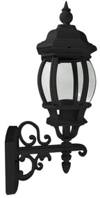 Απλίκα Φωτιστικό Τοίχου E27 Φανάρι 60W IP45 ACA-HI6189BMS-Μαύρο HI6189BMS