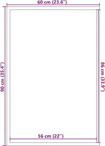 vidaXL Πατάκι Εισόδου Γκρι 60 x 90 εκ.