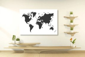 Εικόνα αφηρημένο παγκόσμιο χάρτη σε ασπρόμαυρο σχέδιο