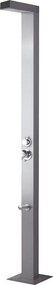 Icos Shower Neda Mix Inox Στήλη Nτους Εξωτερικού Χώρου 2 Εξόδων Θερμομικτική, Από Ανοξείδωτο Χάλυβα, 210 εκ.