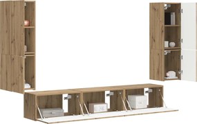 vidaXL Σετ επίπλου τηλεόρασης 4 τμχ. Artisan Oak Επεξεργασμένο Ξύλο