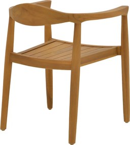 Πολυθρόνα Ganny pakoworld teak ξύλο σε φυσική απόχρωση 59x56x71εκ
