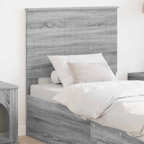 vidaXL Κεφαλάρι με κεφαλάρι Γκρίζο Σονομα 80 cm Επεξεργασμένο ξύλο