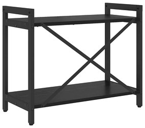 vidaXL Ράφι Βιβλίων Μαύρη Οξυά 60 x 30 x 50 εκ. Επεξεργασμένο ξύλο