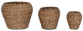 Σετ ζαρντινιέρων Home ESPRIT Καφέ Μέταλλο ίνα 41 x 41 x 32 cm