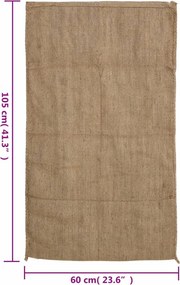 vidaXL Σακιά Γιούτας 10 Τεμ. 60 x 105 εκ. από Γιούτα 340 gsm