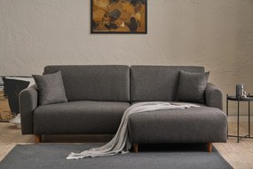 Corner Sofa-Bed Mane Right - Anthracite Anthracite