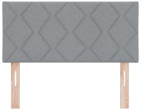 vidaXL LED Προσκέφαλο Σχεδίαση Διαμαντιών Ανοιχτό Γκρι 90 εκ Υφασμάτινο