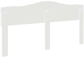 vidaXL Κεφαλάρι με κεφαλάρι Λαμπερό Λευκό 200 cm Επεξεργασμένο ξύλο
