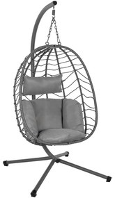 Κρεμαστή Φωλιά Millie HM5997.10 90x75x190cm Grey