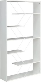 Βιβλιοθήκη Tars pakoworld λευκό 84x24x157εκ