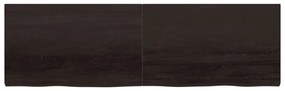 vidaXL Ράφι Τοίχου Σκούρο Καφέ 200x60x(2-6) εκ. Επεξ. Μασίφ Ξύλο Δρυός