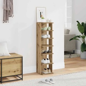 vidaXL Παπουτσοθήκη Χρώμα Αρτισιανή Δρυς 28x27x102 εκ. Επεξ. Ξύλο