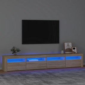 Έπιπλο Τηλεόρασης με LED Sonoma Δρυς 240 x 35 x 40 εκ.