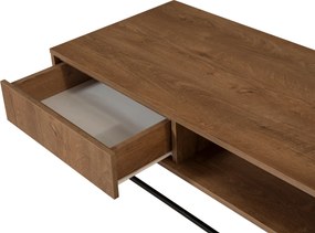 Τραπεζάκι Σαλονιού Καρυδί / Μαύρο CRAVEMO 120x60x43