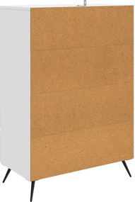 vidaXL Πλαϊνό γραφείο Λευκό 66 x 34,5 x 95 εκ. Επεξεργασμένο Ξύλο