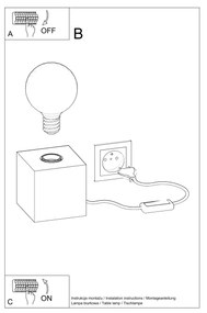 Sollux Λαμπτήρας γραφείου Ariz 1,σκυρόδεμα,1xE27/60w