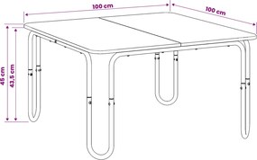 vidaXL Τραπεζάκι σαλονιού Artisan Δρυς 100 x 100 x 45 cm
