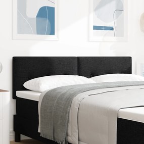 vidaXL Κεφαλάρι Με Κουμπιά Μαύρο 160 εκ Ύφασμα