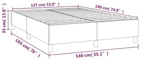 Πλαίσιο Κρεβατιού Boxspring Taupe 140 x 190 εκ. Υφασμάτινο - Μπεζ-Γκρι