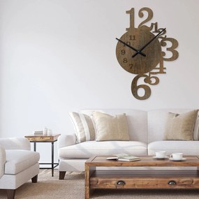 Ρολόι τοίχου  εσωτερικού χώρου ξύλινο clock3 - Clock3-Καρυδιά, 1mx1m