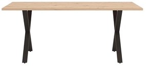 Τραπέζι Τραπεζαρίας Picardy Artisan Oak - Μαύρο 180x90x76 εκ.