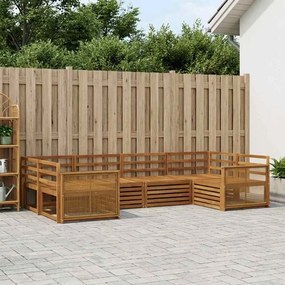 vidaXL Σειρά Καναπέ Εξωτερικού 6 pcs Φυσικό