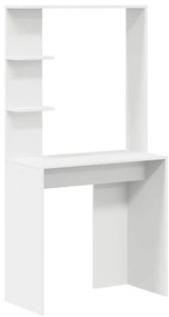vidaXL Γραφείο με αποθηκευτικό χώρο 2 pcs Λευκό 78.5 x 37 x 154.5 εκ