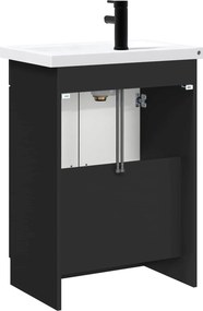vidaXL Σετ Επίπλων Μπάνιου Μαύρο 78,5 x 37,5 x 81 εκ