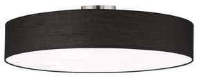 Φωτιστικό Οροφής - Πλαφονιέρα Hotel 603900502 D65x17cm Black Trio Lighting Metal, Fabric