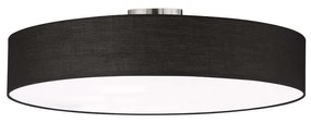 Φωτιστικό Οροφής - Πλαφονιέρα Hotel 603900502 D65x17cm Black Trio Lighting Μέταλλο,Ύφασμα