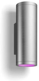 Έξυπνο Φωτιστικό Τοίχου Απλίκα 2xLed 8W IP44 Inox RGBW Hue Appear 915005976301 Philips Hue-915005976301-Inox 915005976301