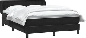 vidaXL Κρεβάτι Boxspring με Στρώμα Μαύρο 160x210 εκ. Βελούδινο
