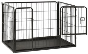 vidaXL Πάρκο Σκύλου 91,5 x 59 x 61 εκ. Ατσάλινο