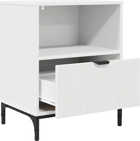 vidaXL Κομοδίνο Λευκό 49 x 36 x 61 εκ Επεξεργασμένο ξύλο