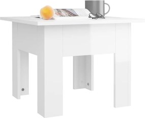vidaXL Τραπεζάκι Σαλονιού Γυαλ. Λευκό 55 x 55 x 42 εκ. Επεξεργ. Ξύλο