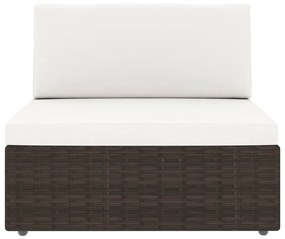 vidaXL Σαλόνι Κήπου 14 Τεμαχίων Καφέ από Συνθετικό Ρατάν με Μαξιλάρια