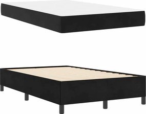 vidaXL Σκελετός Κρεβατιού Μαύρο 120 x 190 cm ύφασμα