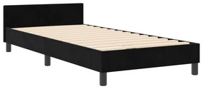 vidaXL Μαύρο Βελούδινο Κρεβάτι 180x200 εκ