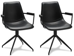 Isabel Dining Chair with Armrests Black