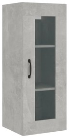 vidaXL Ντουλάπι Γκρι Σκυροδέματος 34,5x34x180 εκ. Επεξεργασμένο Ξύλο
