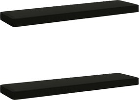 vidaXL Μαξιλάρια Πάγκου 2 Τεμαχίων VUGHT 2 pcs 100% Πολυεστέρας Μαύρο